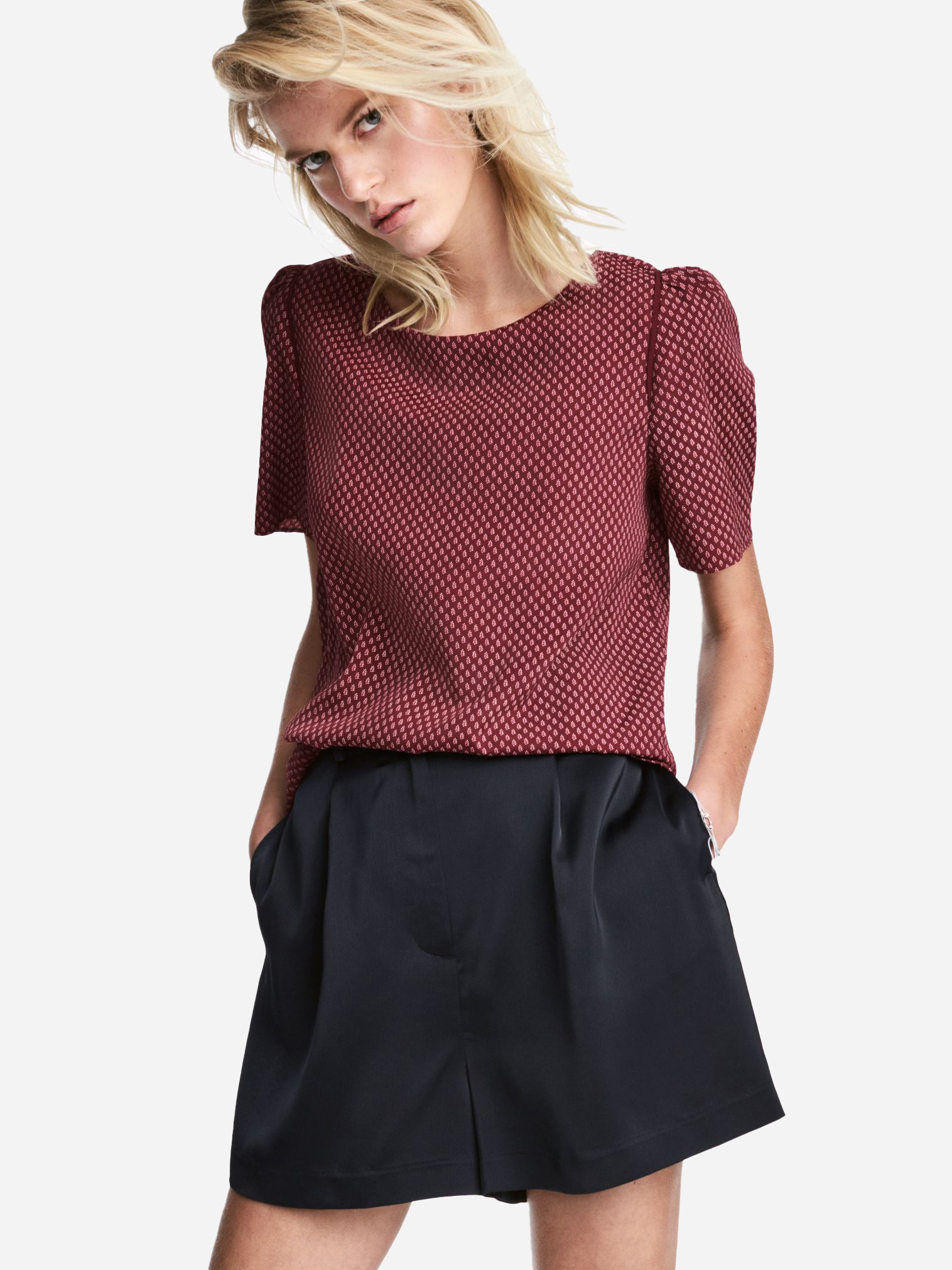 

Топ H&M 1469319  Бордовый, Топ H&M 1469319 36 Бордовый