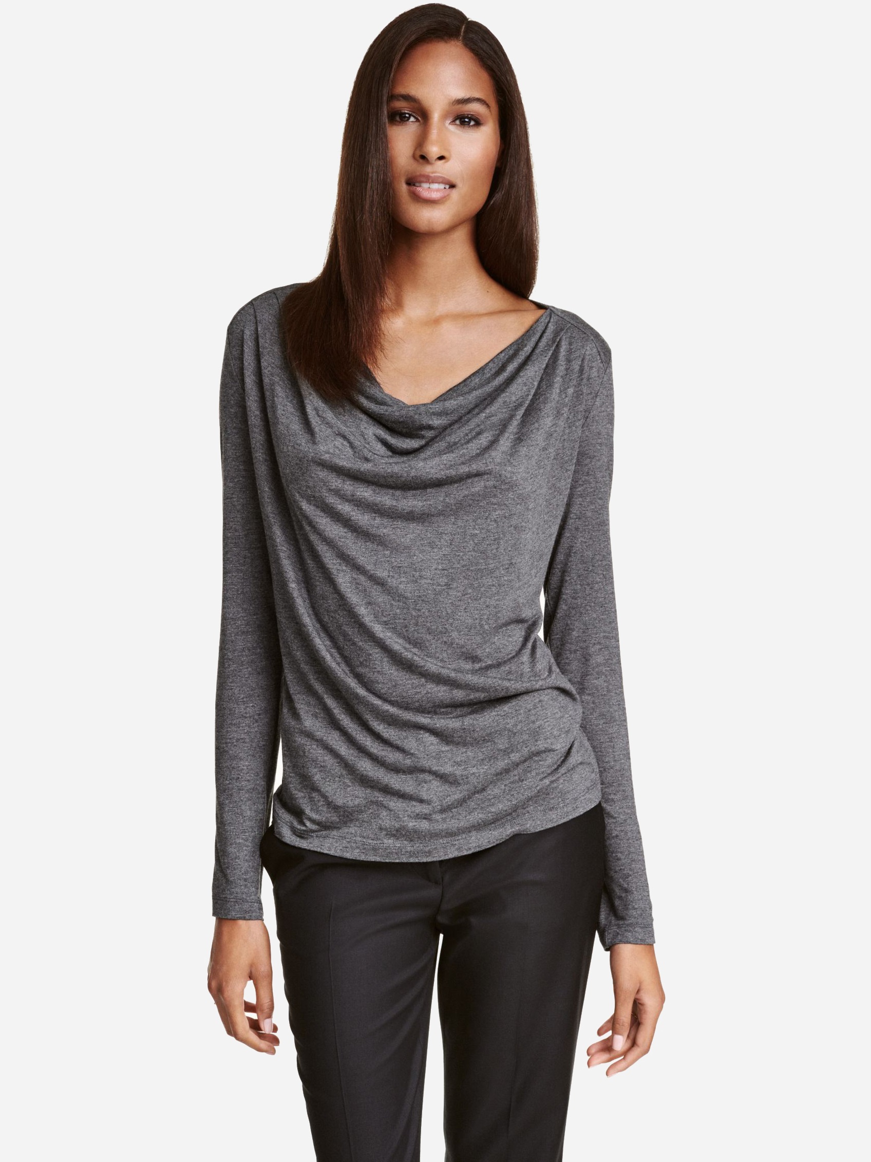 

Лонгслив H&M 18895270  Серый, Лонгслив H&M 18895270 S Серый