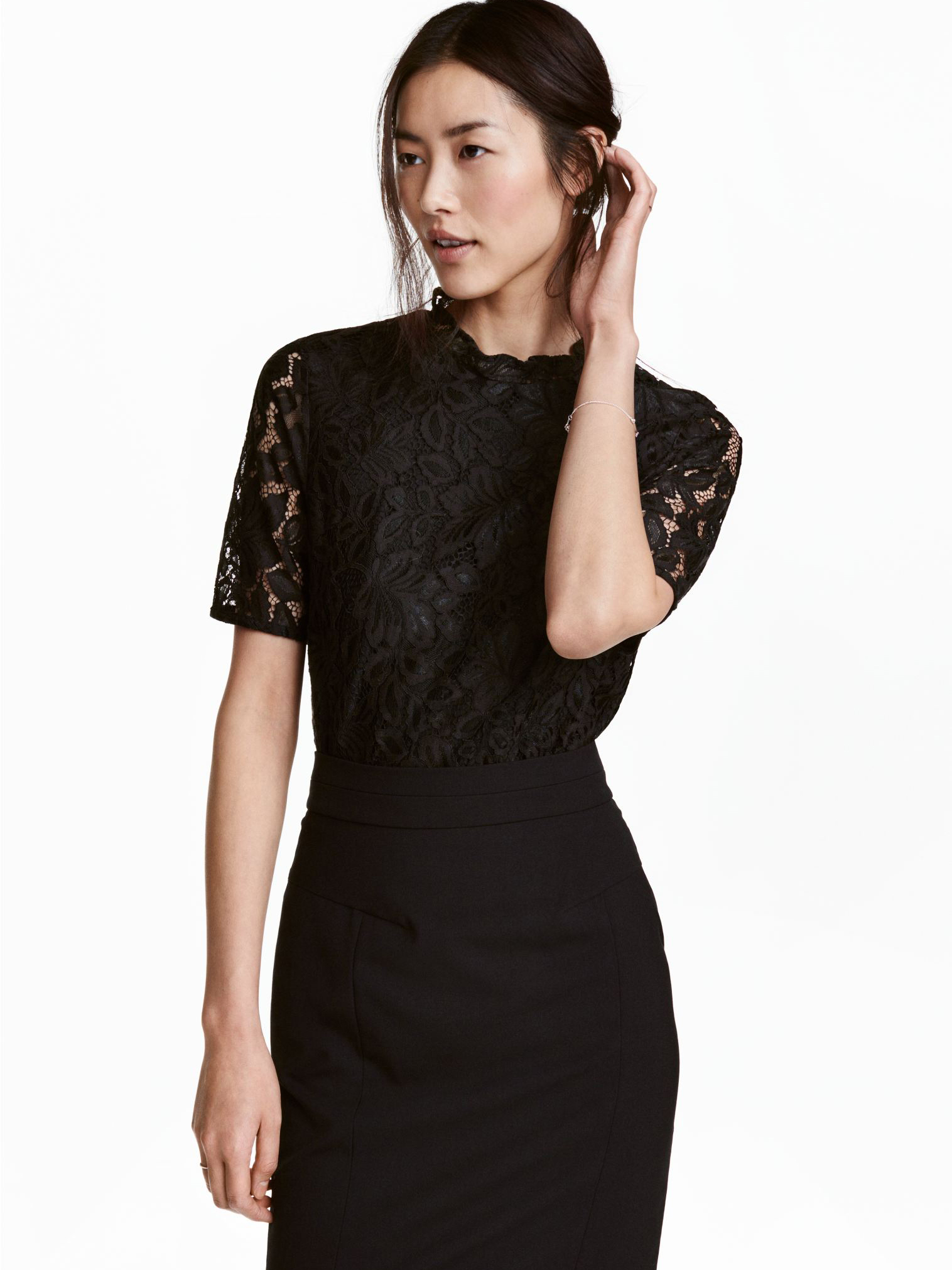 

Топ H&M 4223486  Черный, Топ H&M 4223486 S Черный