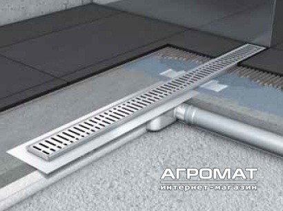 

408715 (9010.88.01) Душевой канал с горизонтальным фланцем стандартный сифон 685мм