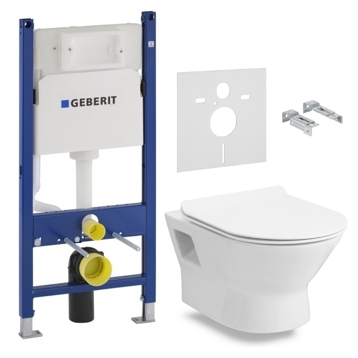 

Комплект: FIESTA Rimless унитаз подвесной, сиденье твердое Slim slow-closing + DUOFIX инсталляция Н112, 12 см (UP100) без клавиши