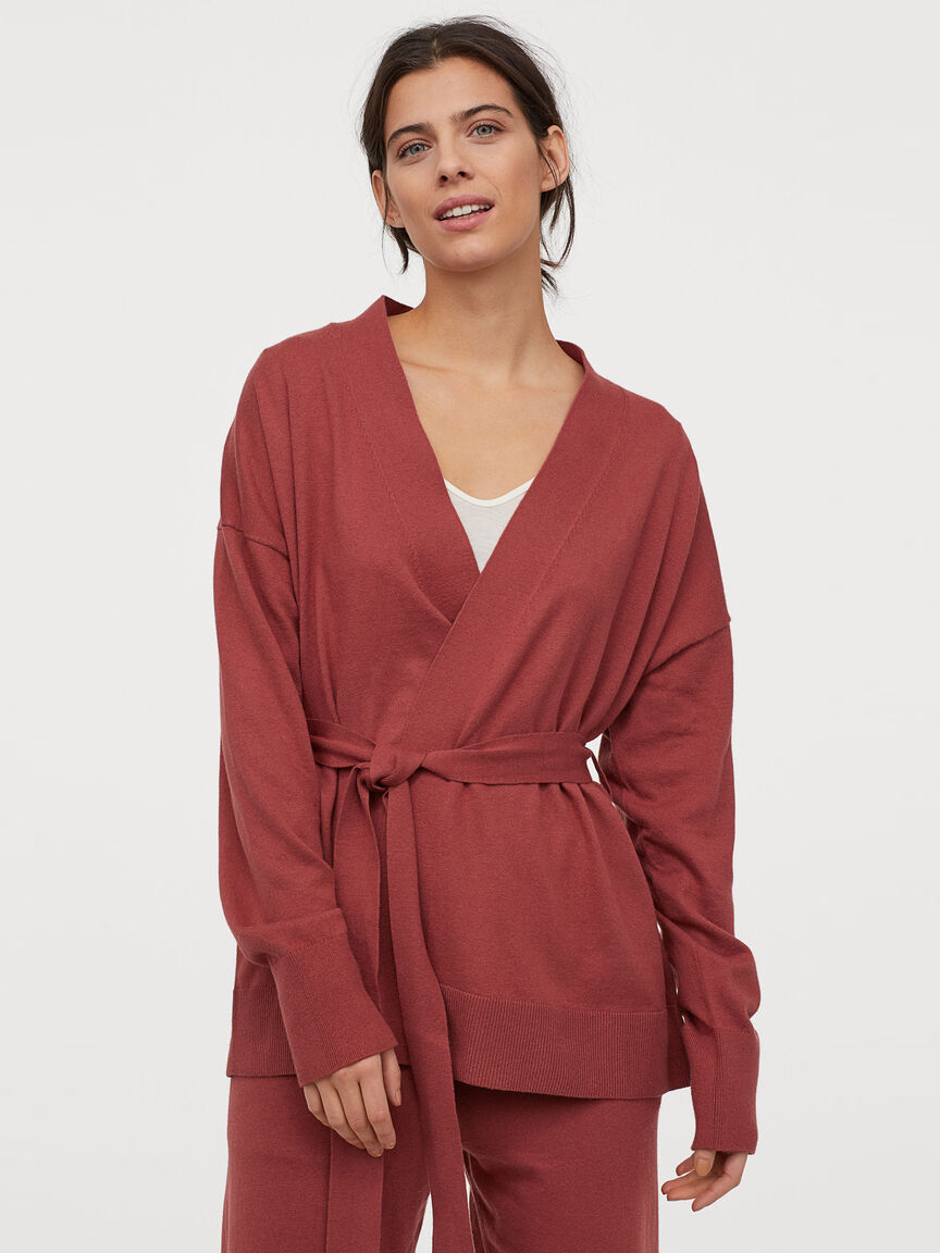 

Кардиган H&M 060771764 M Бледно-бордовый
