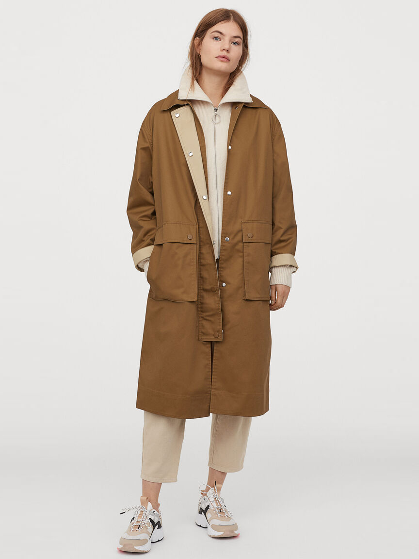 

Плащ H&M 060849632 34 Оливковый