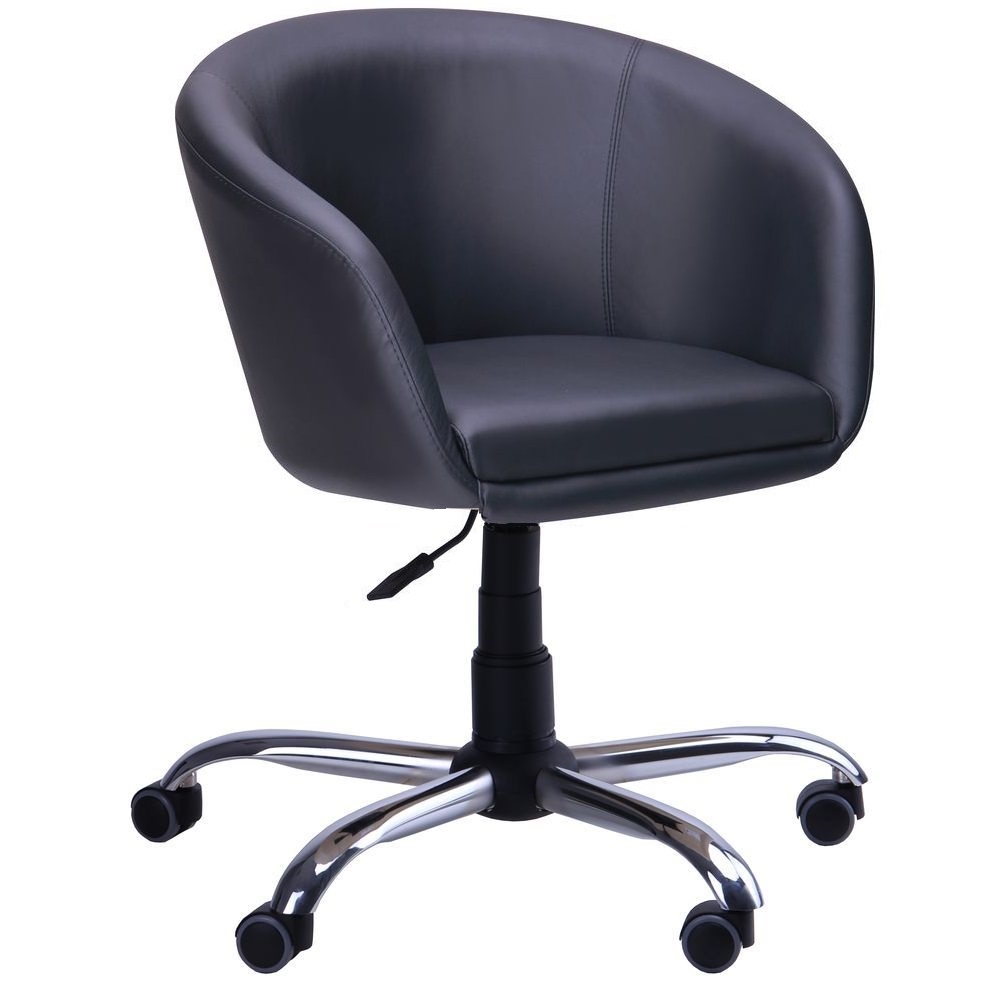 

Кресло на роликах для кухни, кафе, бара Дамкар металл хром/кожзаменитель Неаполь N-20 темно-синий AMF