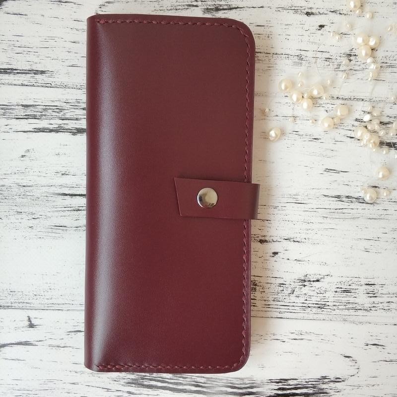 

Кошелек клатч Stedley leather 10104 бордовый