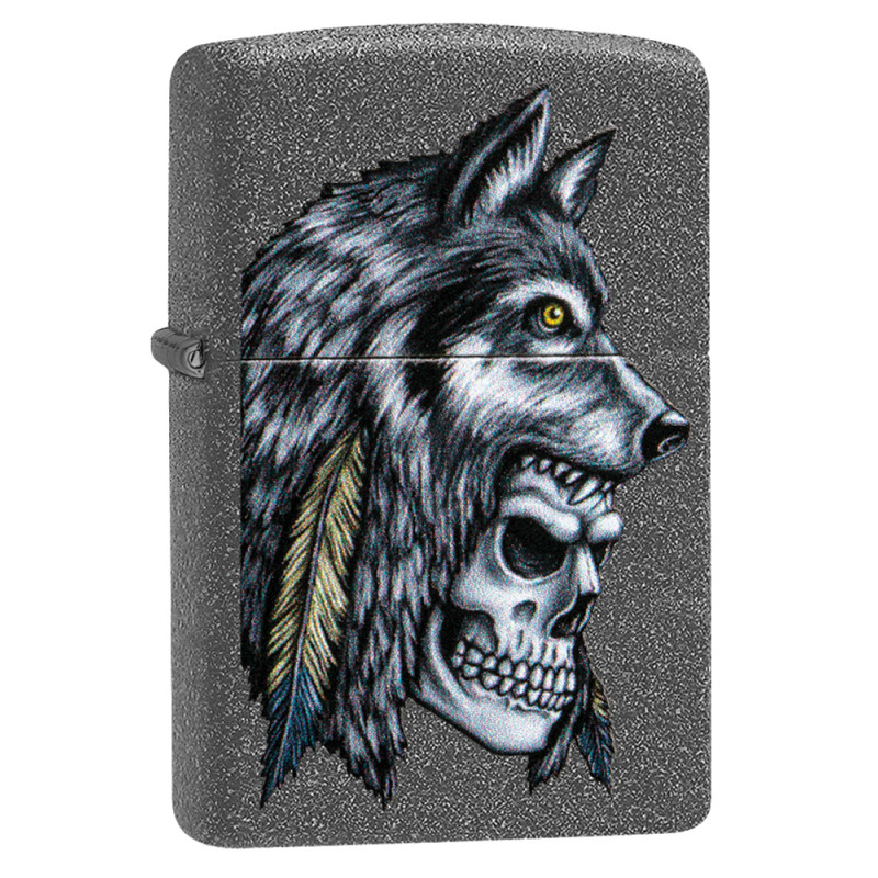 

Зажигалка Zippo Wolf Skull Feather Design 29863