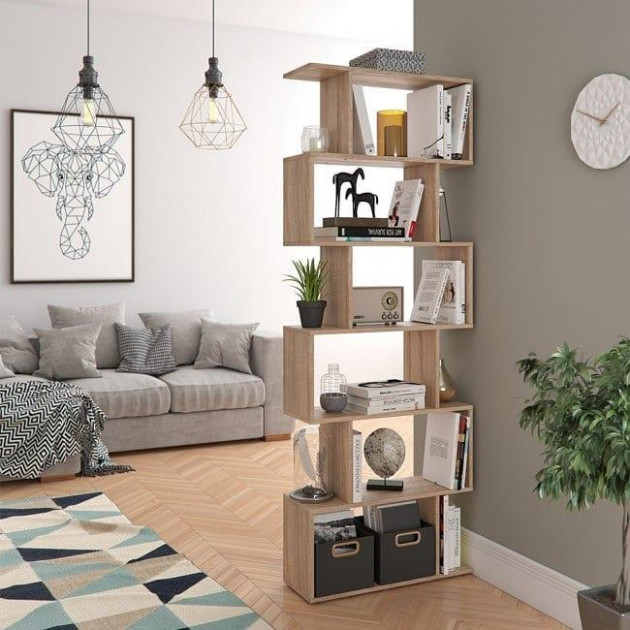 

Полка для книг, стеллаж для дома на 6 больших ячеек VHRD 1922х700х238 мм Дуб Сонома (MV-56_D)