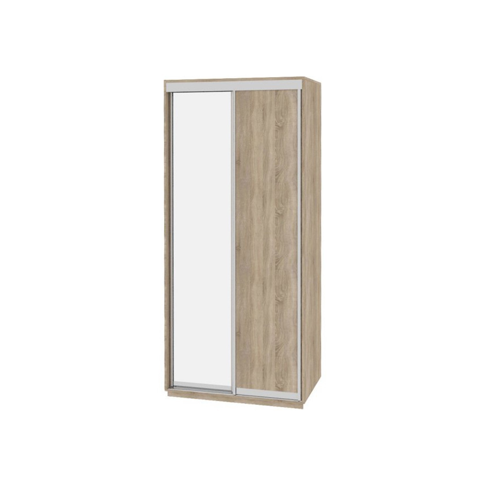 

Шкаф-купе Виват — 2 двери (ДОМ) ДСП + Зеркало-Дуб сонома 110x60x220