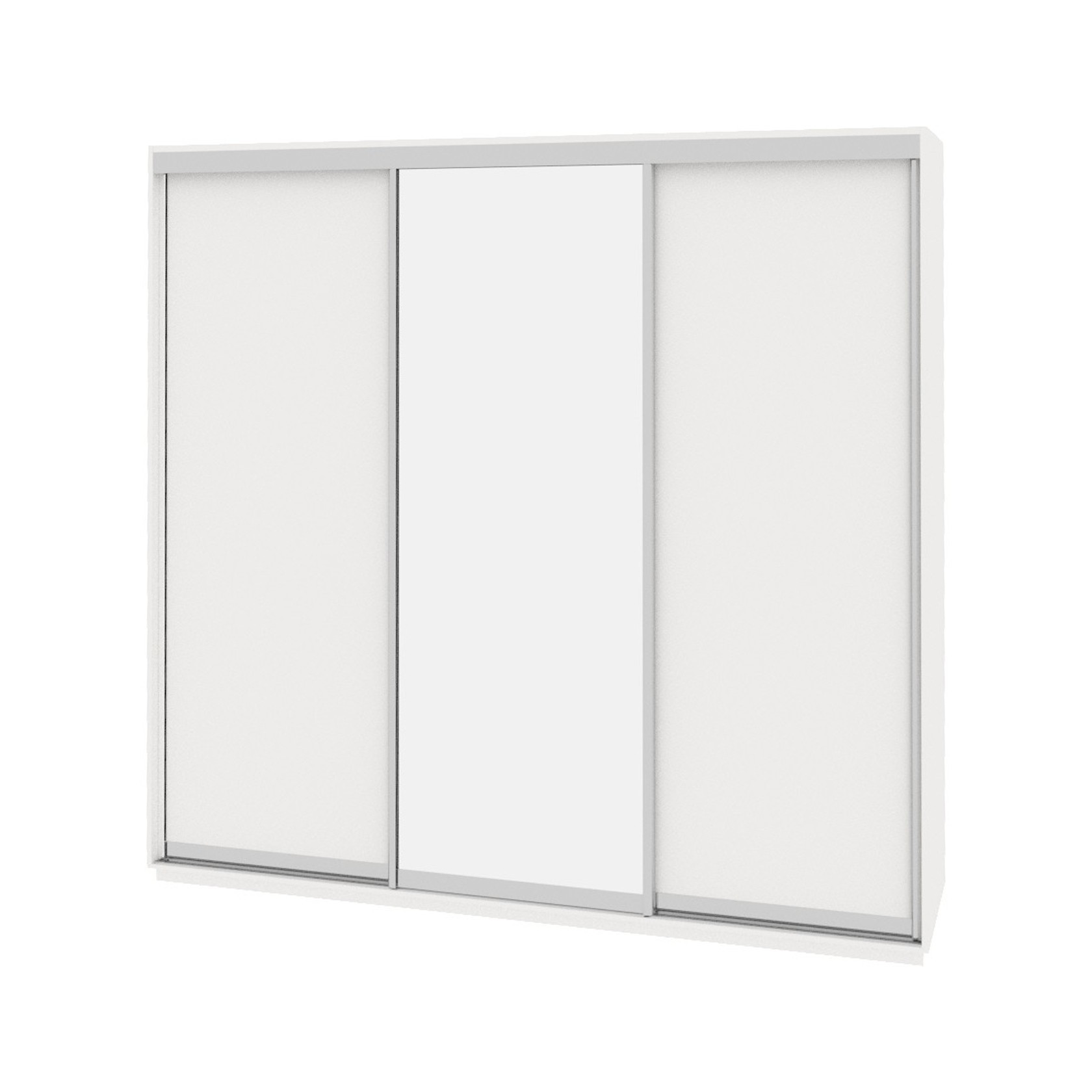 

Шкаф-купе Виват — 3 двери (ДОМ) ДСП + Зеркало-Белый 230x60x220
