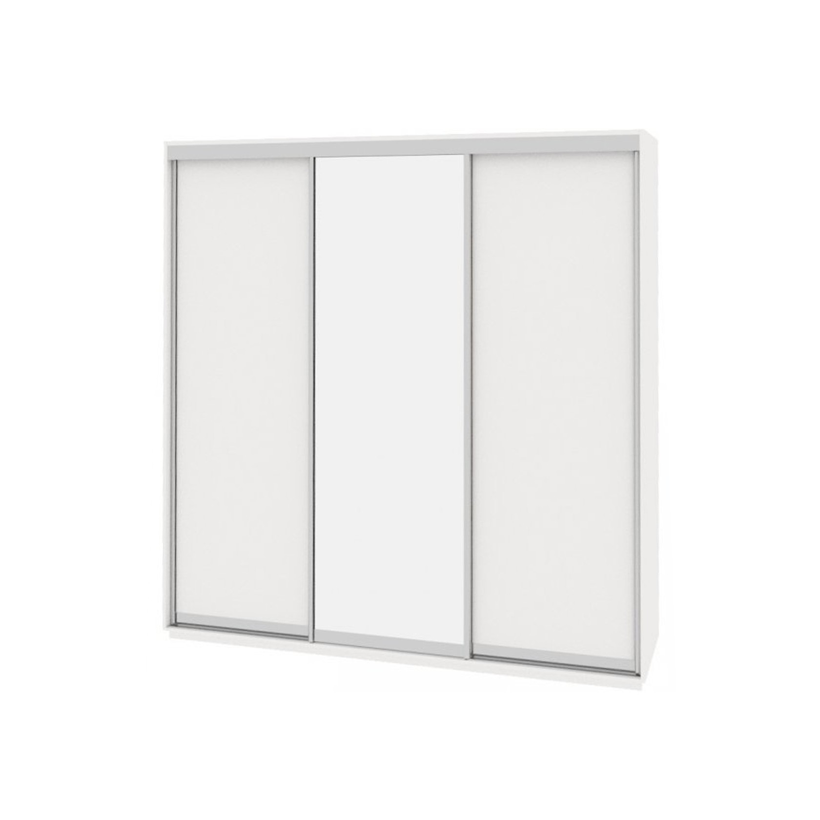 

Шкаф-купе Виват — 3 двери (ДОМ) ДСП + Зеркало-Белый 220x60x220