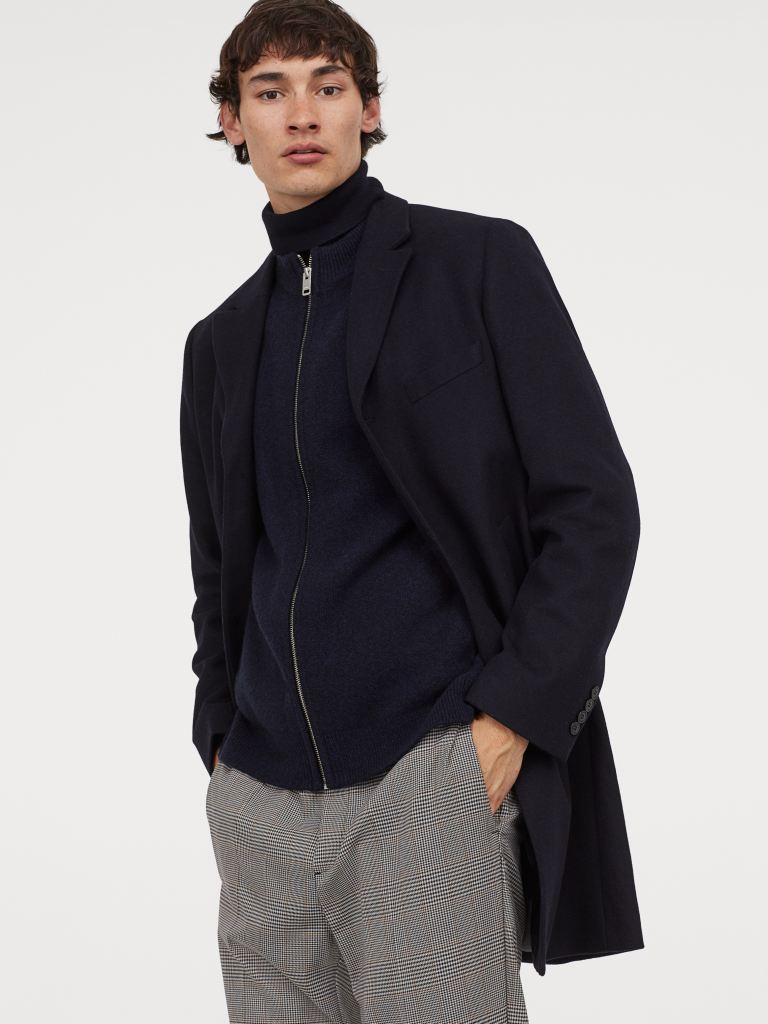 

Пальто H&M 060863429 46 Синее