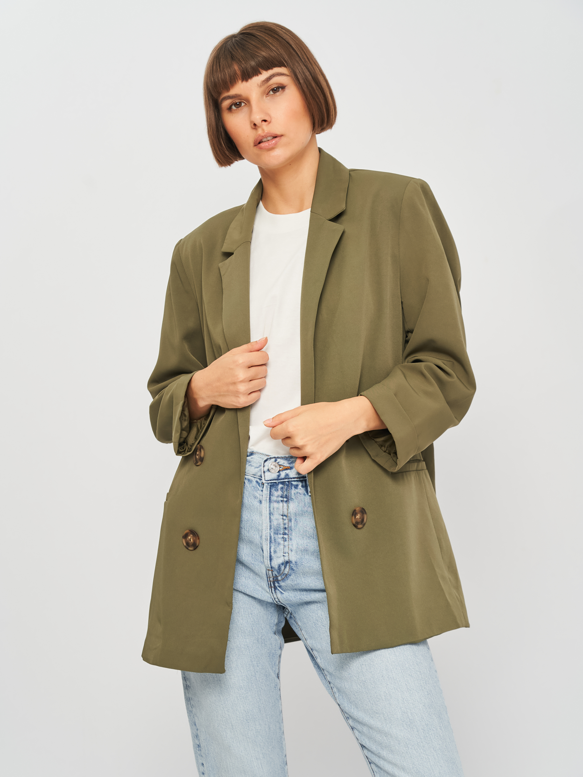 

Жакет Stradivarius 1922/549/550 XL Оливковый
