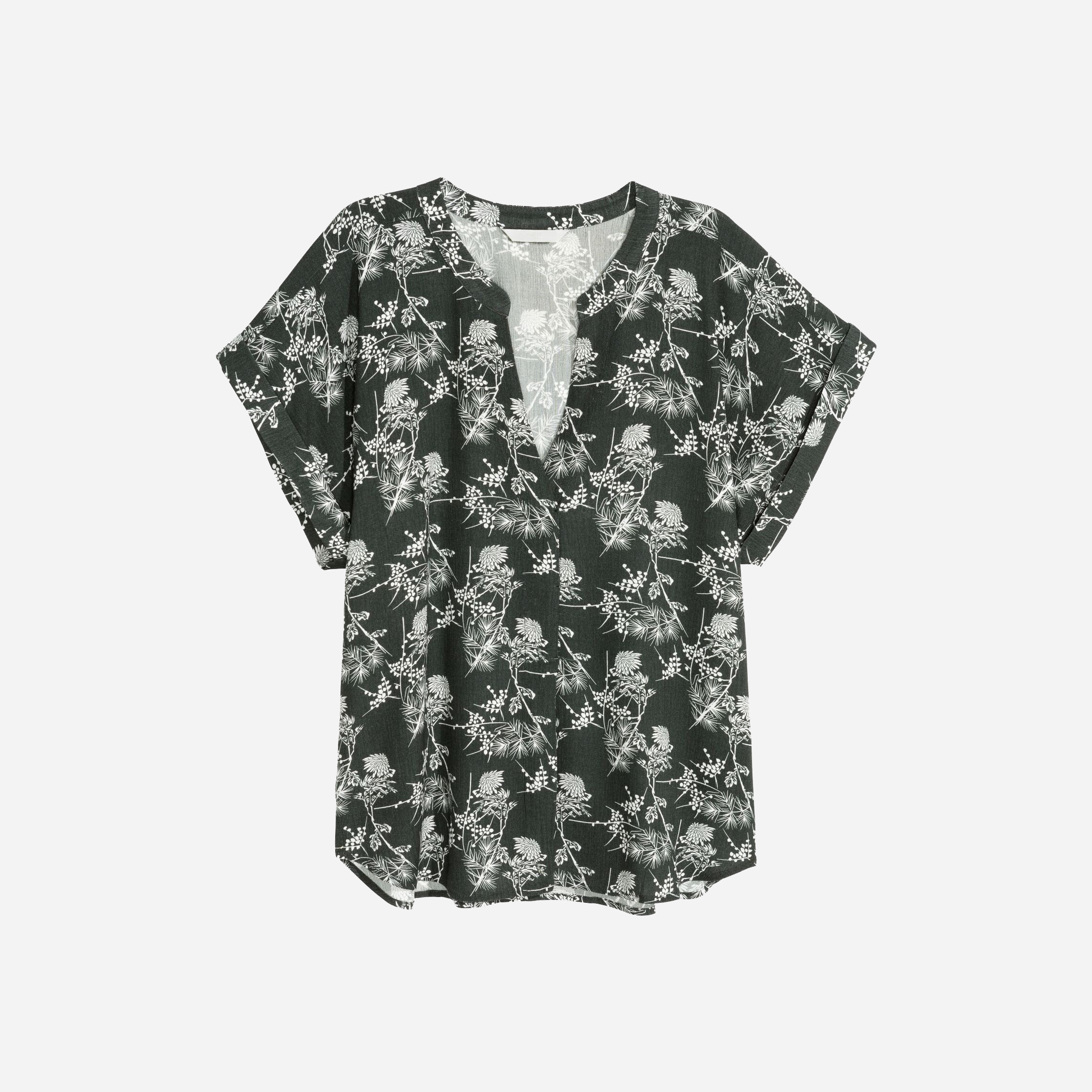 

Блузка H&M 3770623sdm  Темно-зеленая, Блузка H&M 3770623sdm 34 Темно-зеленая
