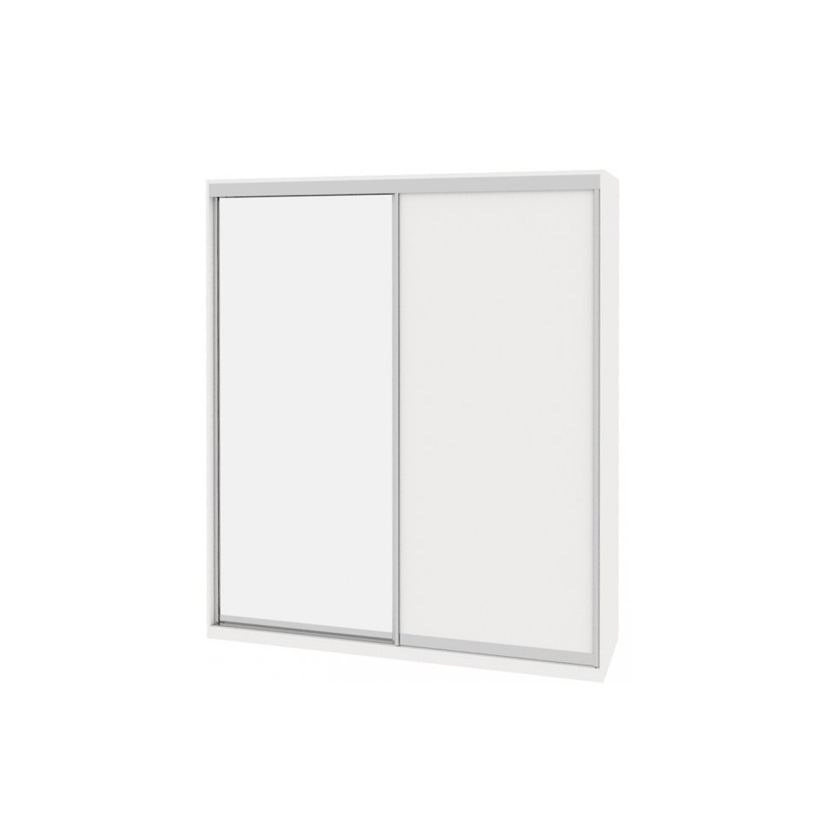 

Шкаф-купе Виват BH 206 — 2 двери (ДОМ) ДСП + Зеркало-Белый 200x60x220