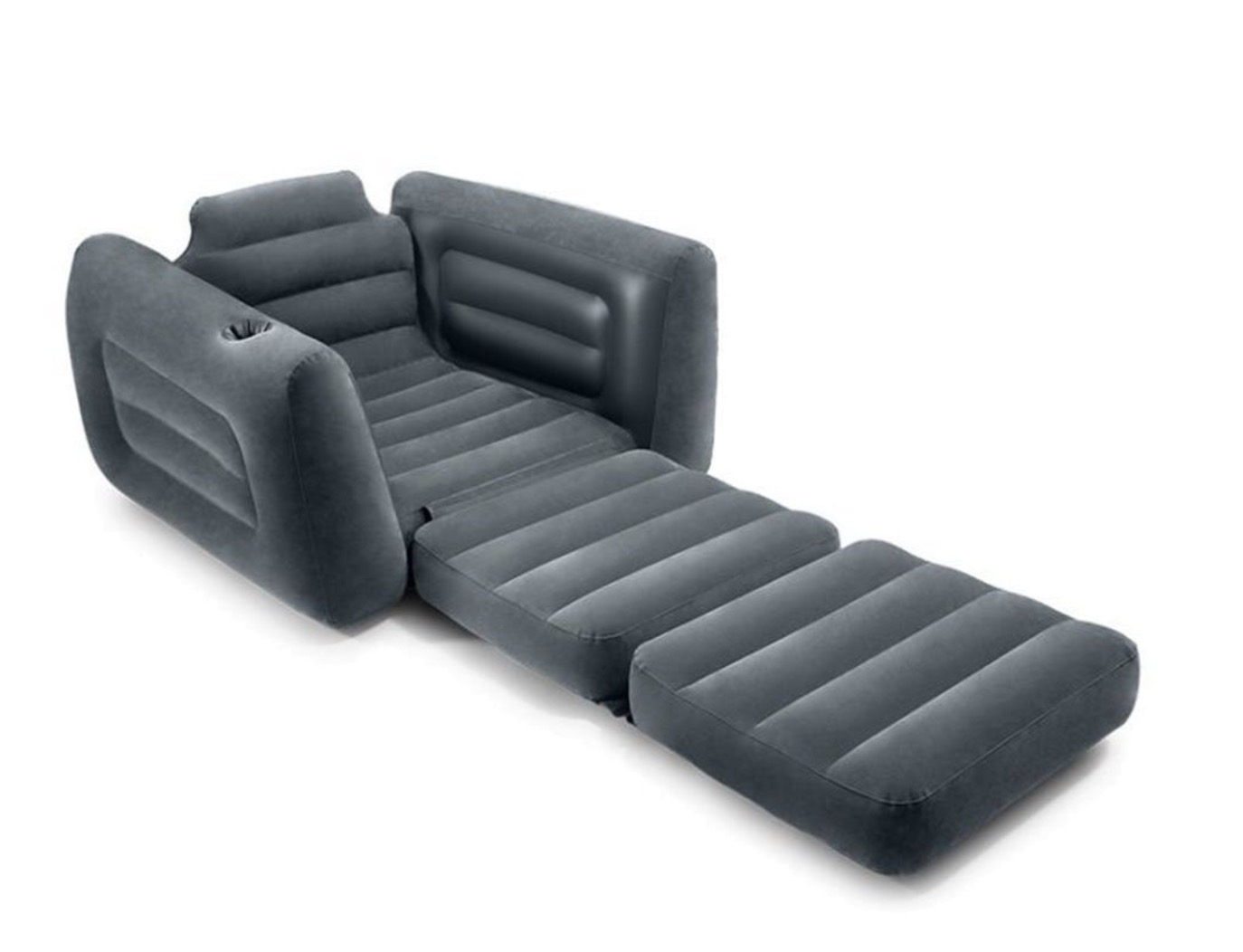 

Кресло надувное лежак для дачи Intex Empaire Chaire ПВХ Черное 224 х 117 х 66 см (IP-171859)
