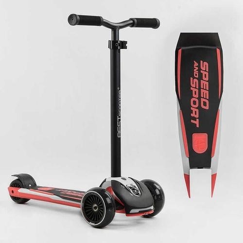 

Самокат трехколесный Best Scooter HW-00505 MAXI съемный алюминиевый руль, черный с розовым