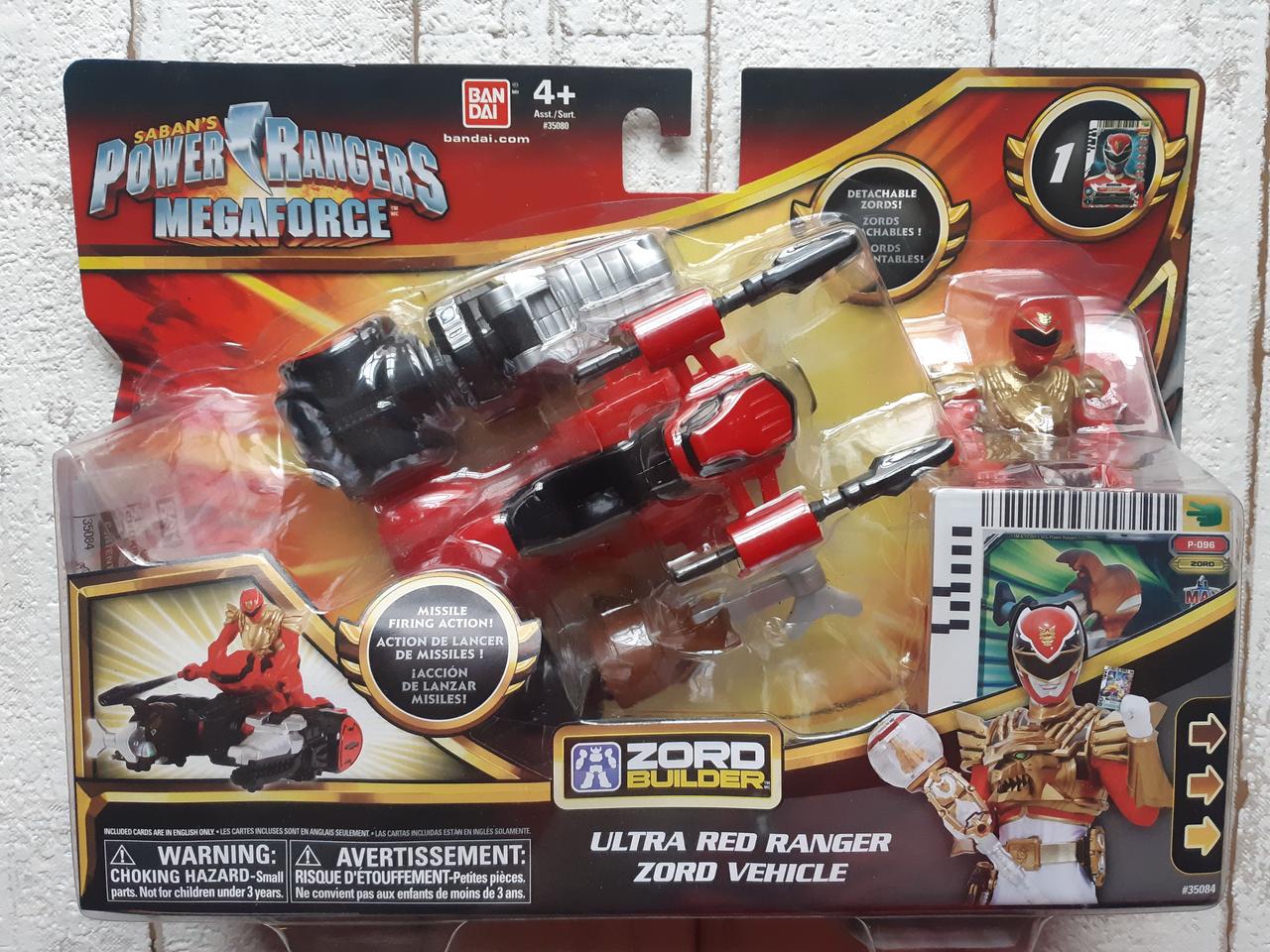 

Bandai Power Rangers ultra red ranger Zord с фигуркой Красного рейнджера 10 см (35084)