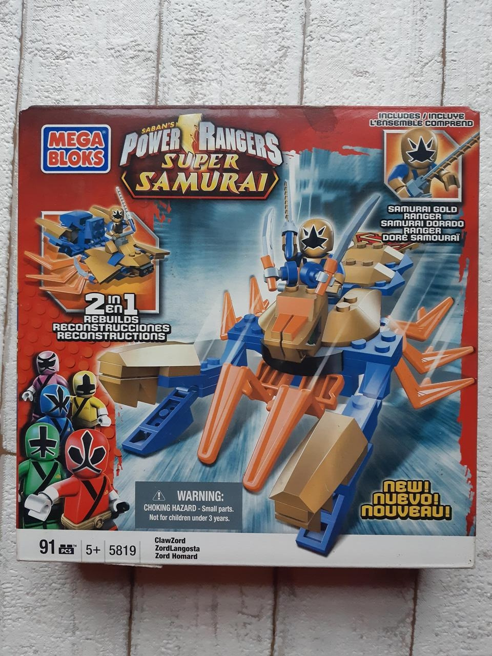 

Конструктор Mega Bloks Power Rangers Samurai Золотой Зорд-Краб (5819)