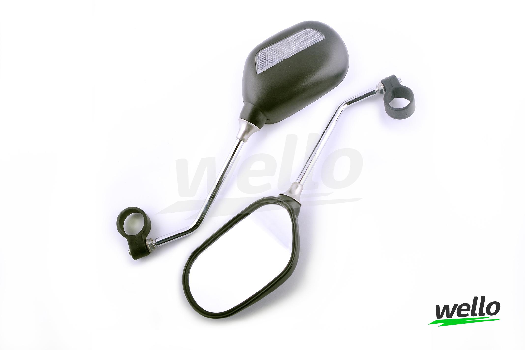 

Зеркала велосипедные овальные (черные, ножка хром, 20mm) YKX (mod.A)