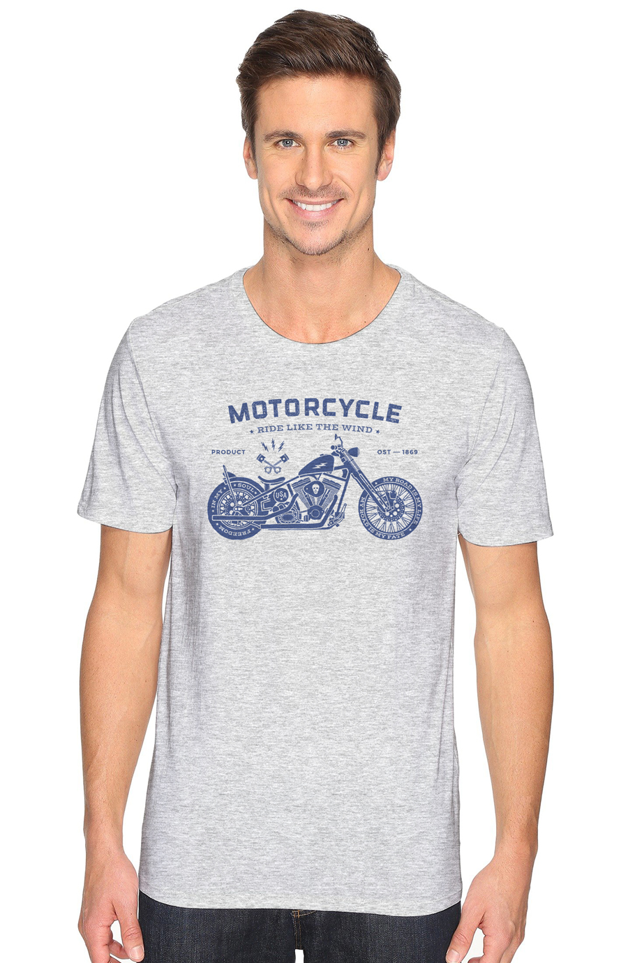 

Футболка OWEAR с Авто-мото принтом 3291-M-GH9  Серый-меланж, Футболка OWEAR с Авто-мото принтом 3291-M-GH9 XL Серый-меланж