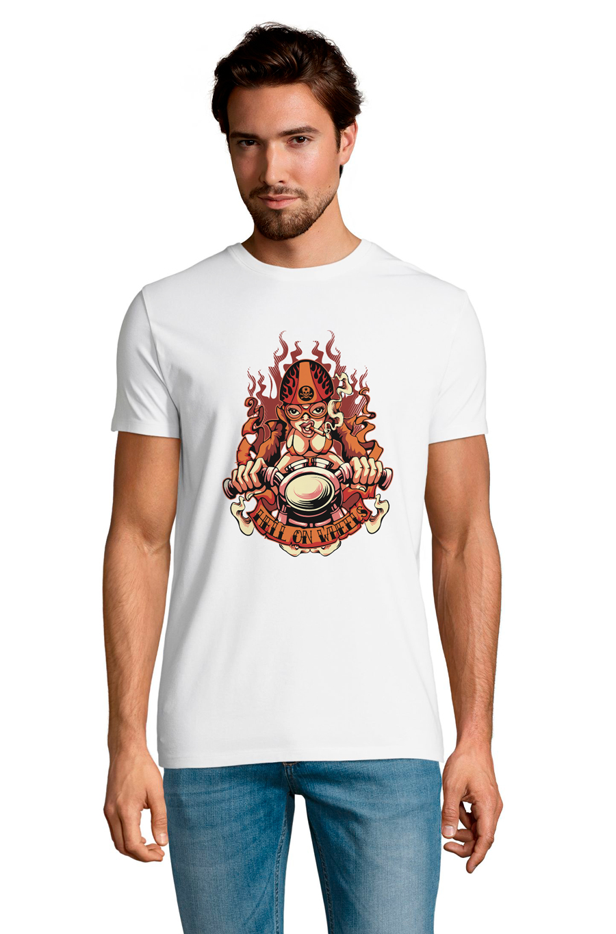 

Футболка OWEAR с ярким принтом 3478-M-WH3  Белый, Футболка OWEAR с ярким принтом 3478-M-WH3 XL Белый