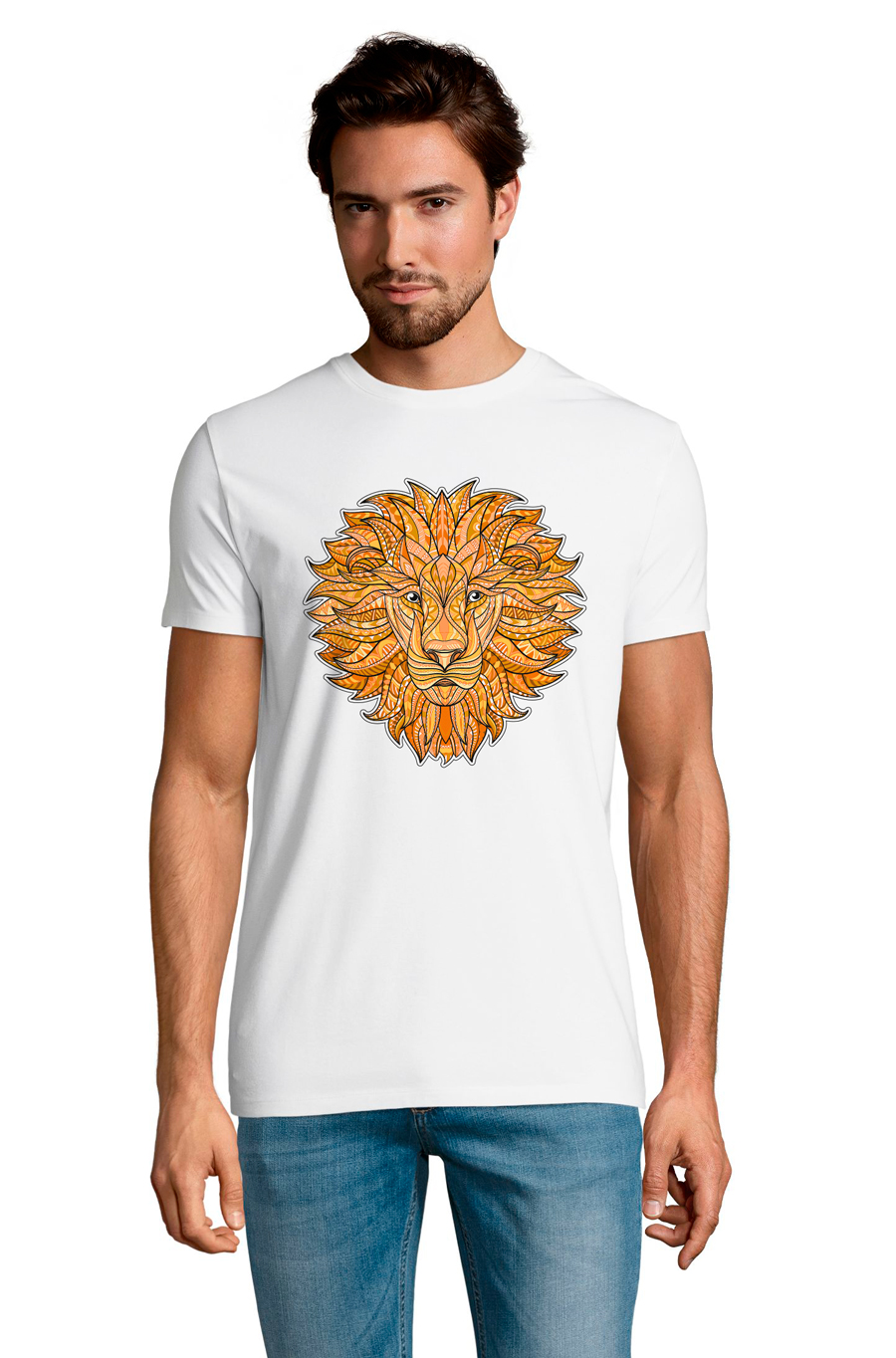 

Футболка с принтом Животные 2514-M-WH3  Белый, Футболка с принтом Животные 2514-M-WH3 L Белый