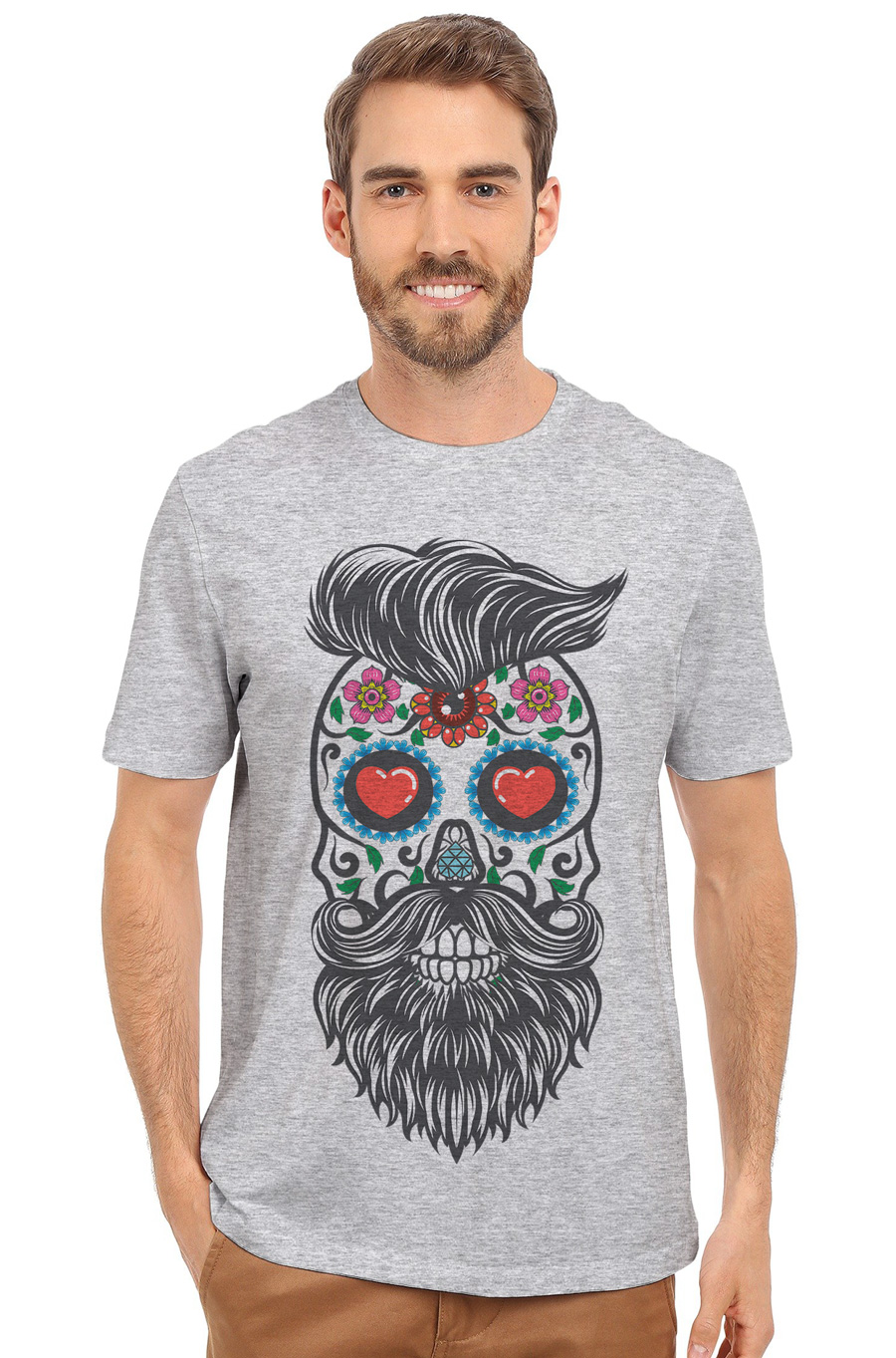 

Футболка OWEAR с принтом Скелет 2547-M-GH8 XXL Серый-меланж