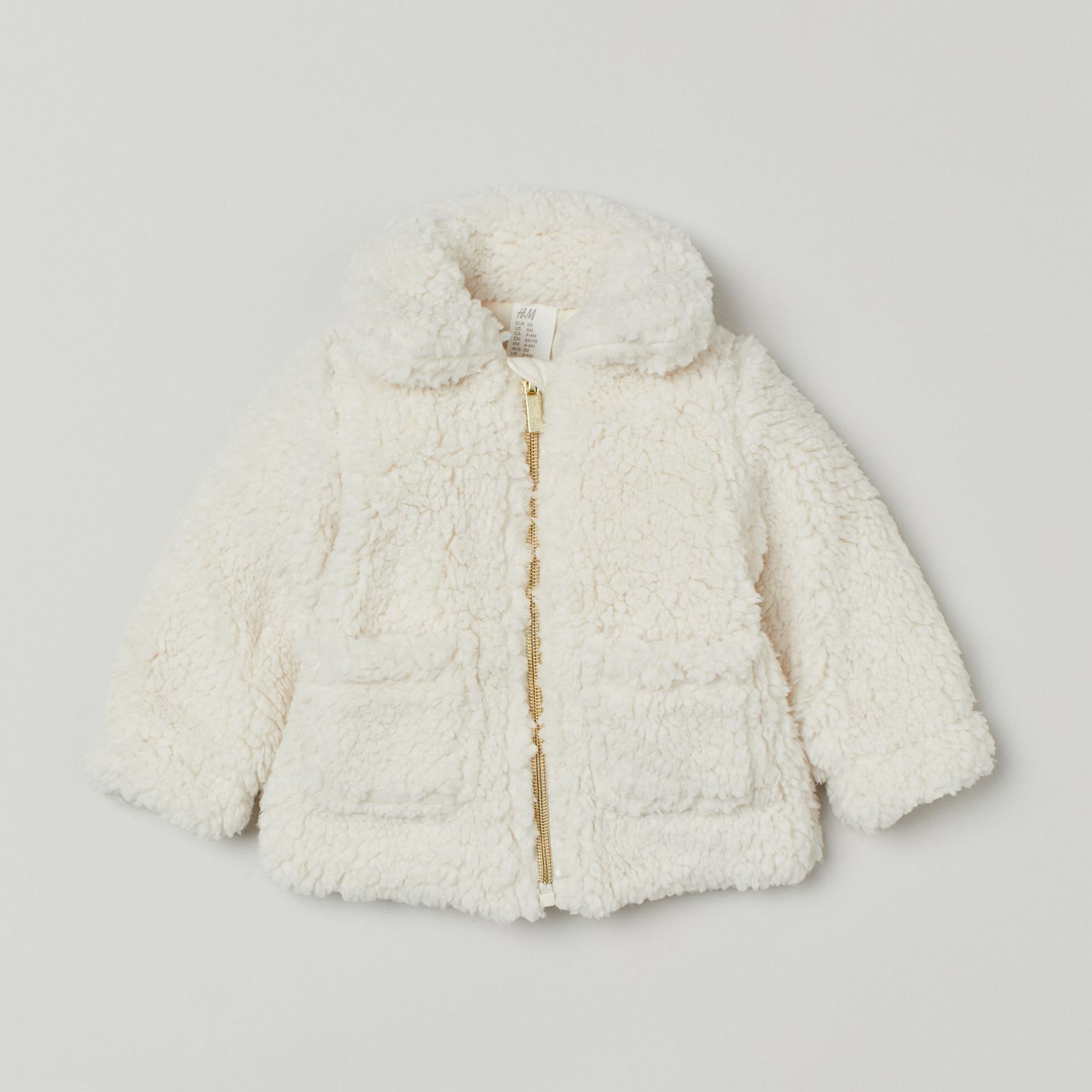 

Шуба H&M 1108-9222413 68 см Белая