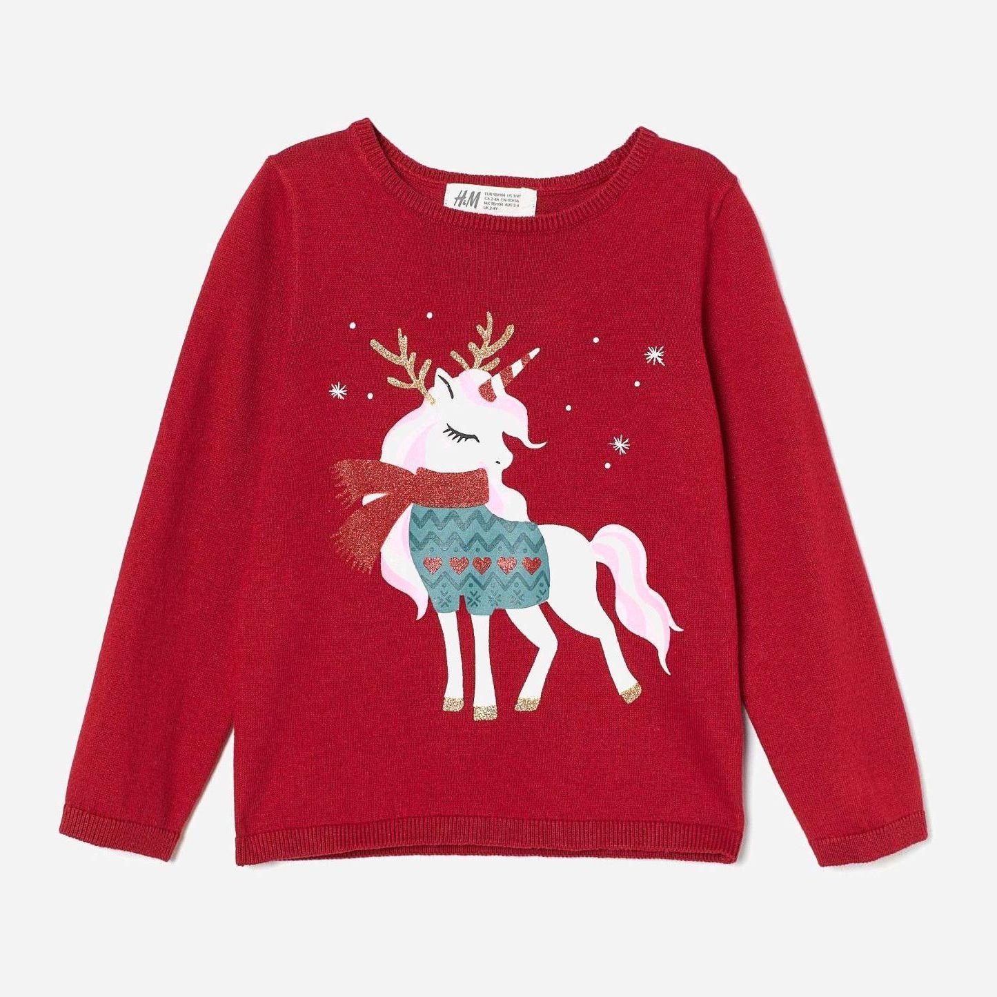 

Джемпер H&M 908-8501372 110-116 см Красный/Принт (hm00132369428)