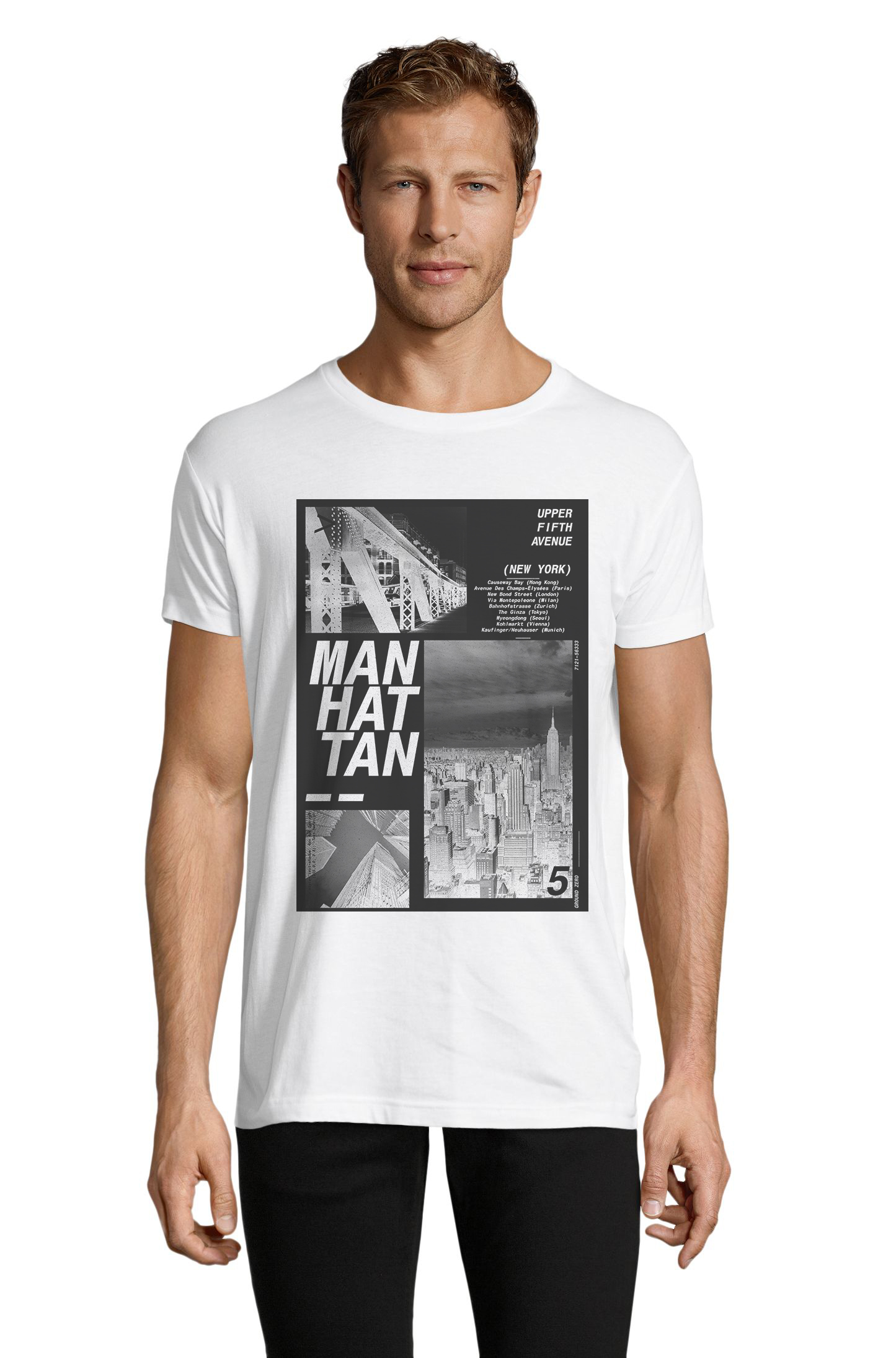

Футболка с модным принтом OWEAR 2090-M-WH1 XXL Белый