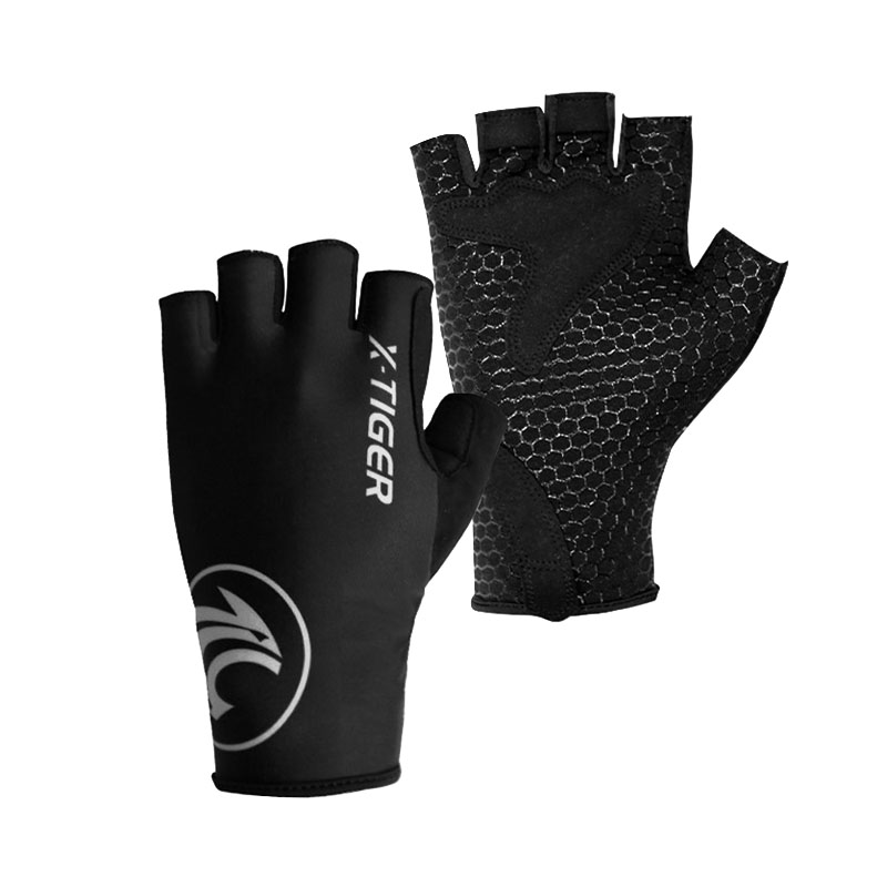 

Перчатки велосипедные спортивные X-Tiger XM-DPST-17501 S Black White без пальцев