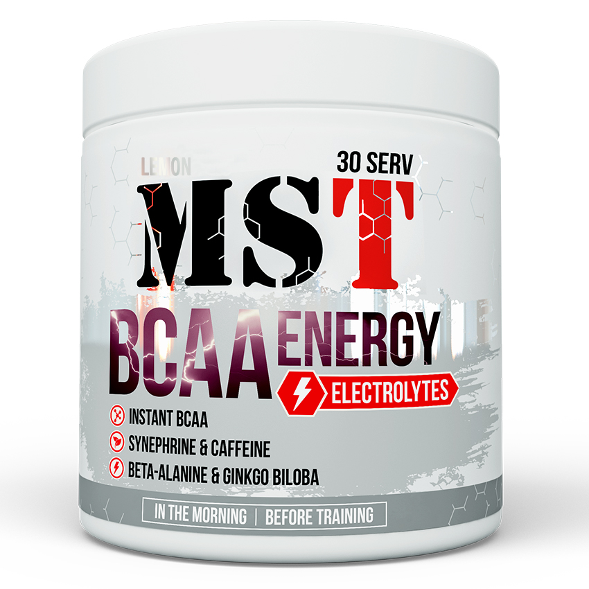 

Аминокислоты MST Nutrition BCAA Energy with Electrolytes 330 грамм Лимон