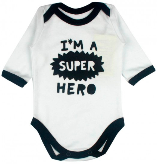

Бодик MISHKA белый Little stars I am a super hero 86 (1011711-86)