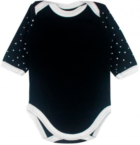 

Бодик MISHKA черный Little stars рукава в треугольники 56 (1061111-56)