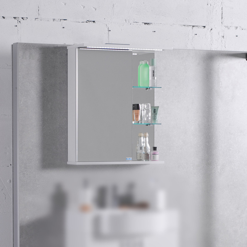 

Зеркальный шкаф Fancy Marble MC-8 с подсветкой белый 58х71 см