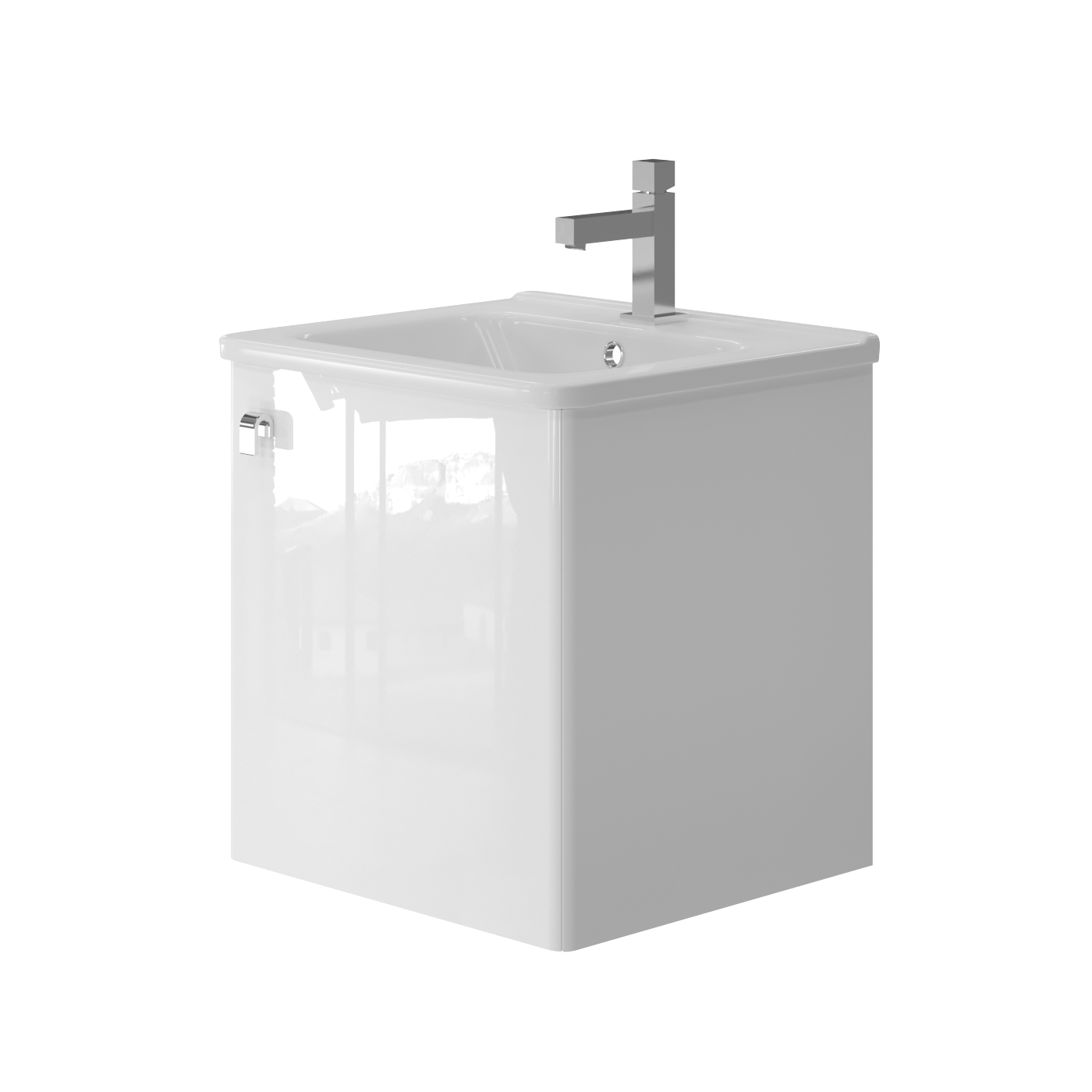 

Тумба JUVENTA Novara-50 белая с умывальником Urban-50