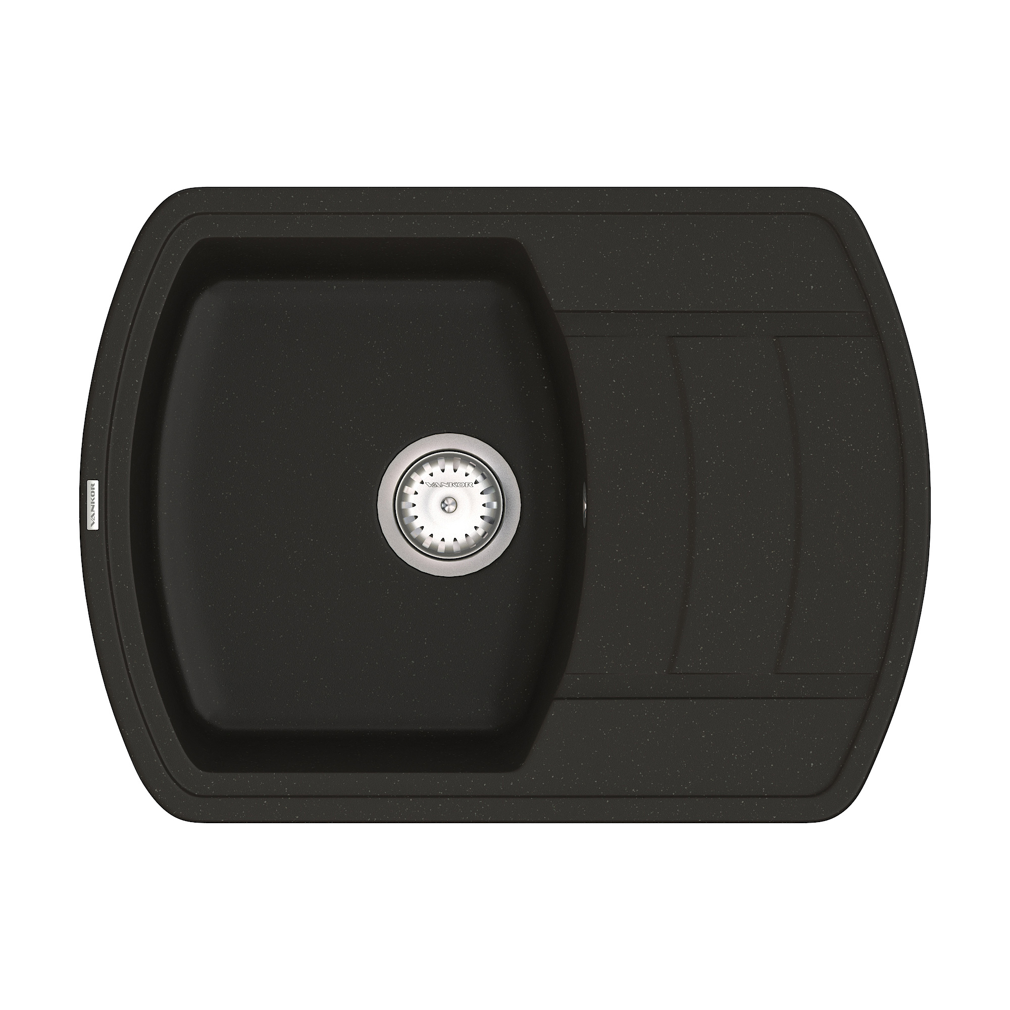 

Кухонная мойка VANKOR Norton NMP 02.67 Black + сифон VANKOR