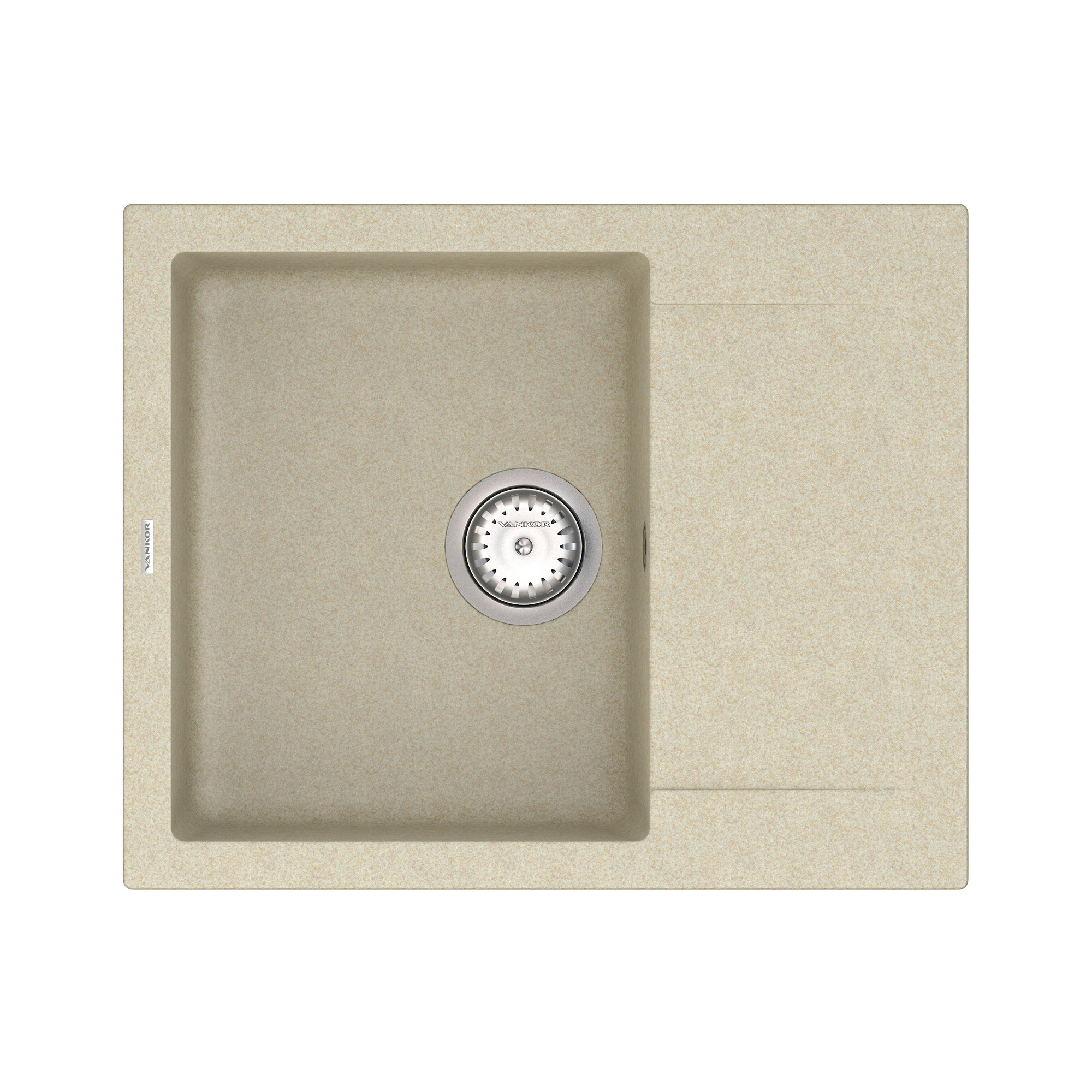 

Кухонная мойка VANKOR Orman OMP 02.61 Beige + сифон VANKOR