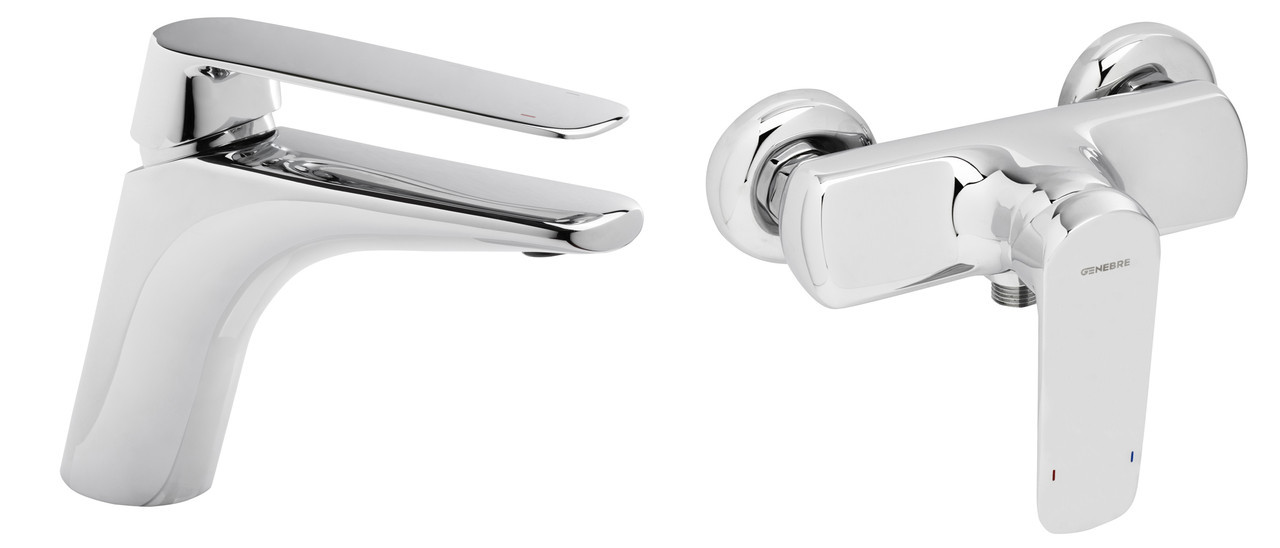 

Набор смесителей GENEBRE Kode 1+1 02KO-shower (62130084566+62110314567)