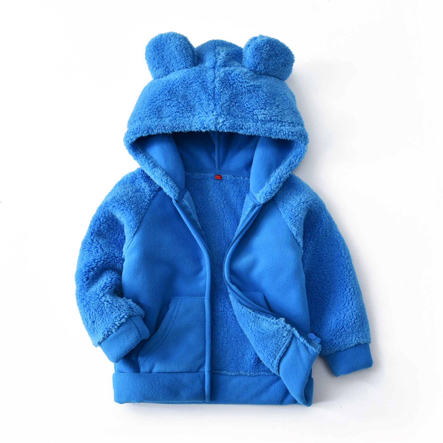 

Кофта детская флисовая утепленная Круглые ушки, синий Berni Kids (120) Синий
