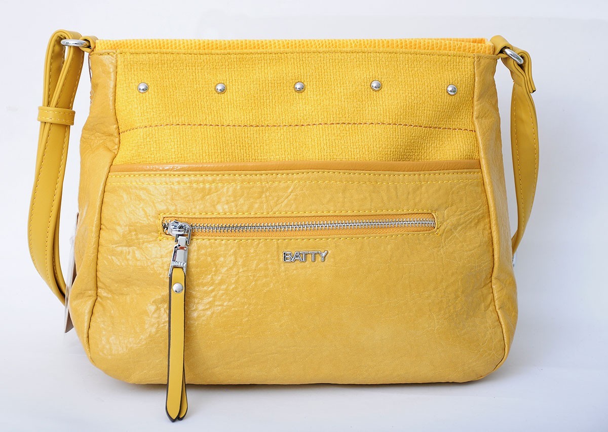 

Сумка BATTY середня з довгою ручкою 3 зовнішні кишені жовтий H9702