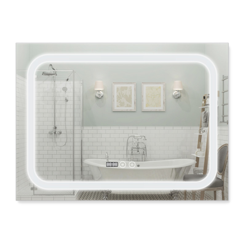 

Зеркало с подсветкой и антизапотеванием Q-tap Mideya LED DC-F906 800*600