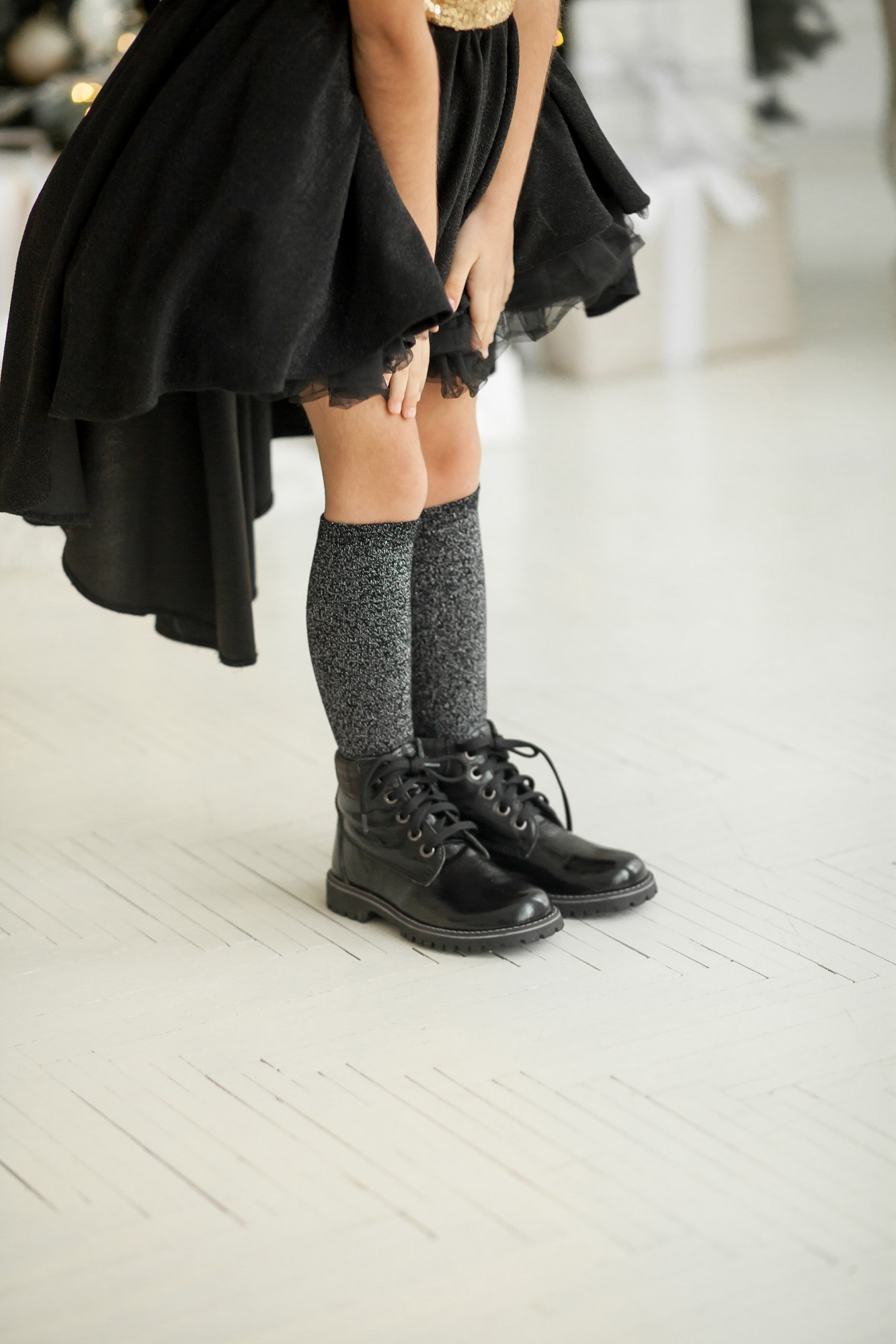 

Гольфы с люрексом Pompea Kids Starlet 25-29 р Черные