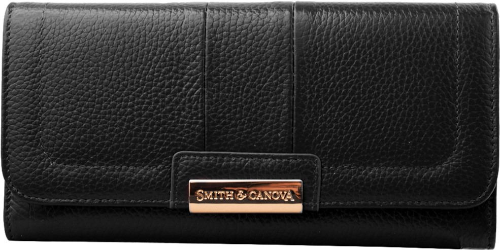 

Женский кошелек кожаный Smith & Canova FUL-28536 Black