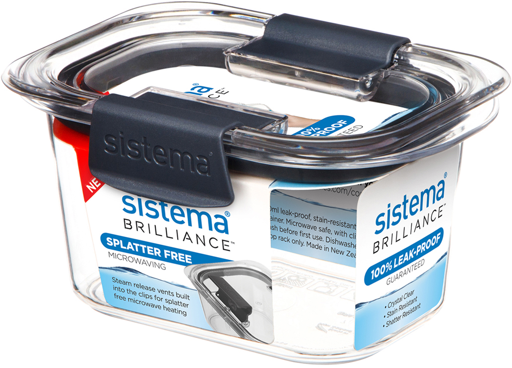 

Емкость для хранения сыпучих продуктов Sistema Brilliance Black 380 мл
