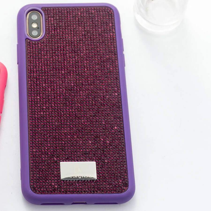 

TPU чехол Bling World Grainy Diamonds для Apple iPhone XS Max (6.5") Фиолетовый Без бренда