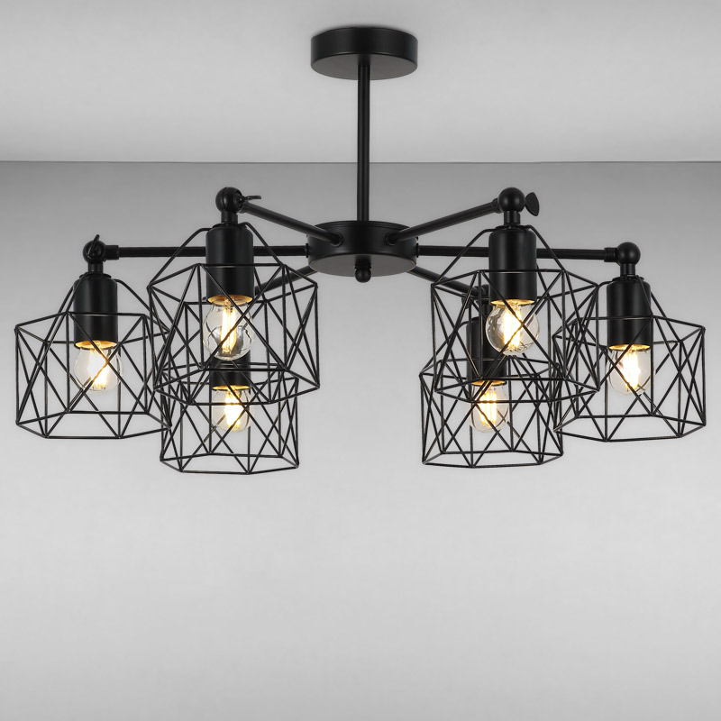 

Люстра стельова Light House LS-16093/6 BK чорна