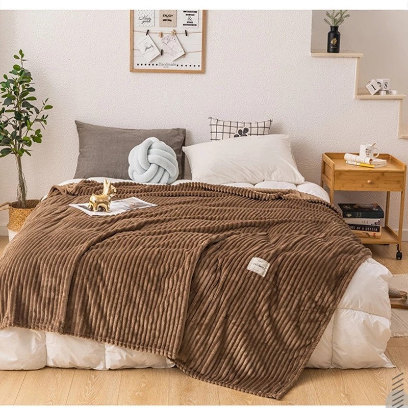 

Плед ZeinTex Полосатик 200×220 см Коричневый (13707-11)-02