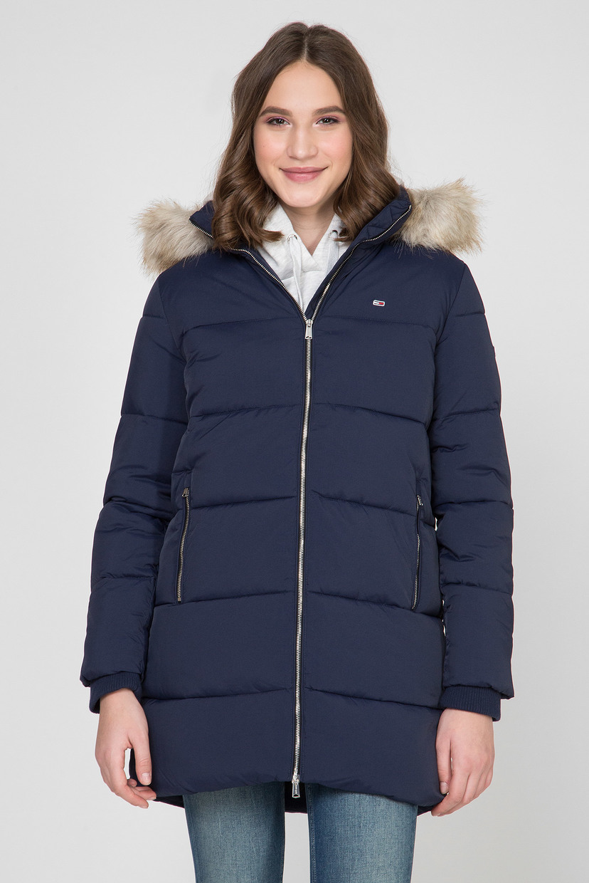 

Женская темно-синяя удлиненная куртка TJW MODERN Tommy Hilfiger XS DW0DW07109