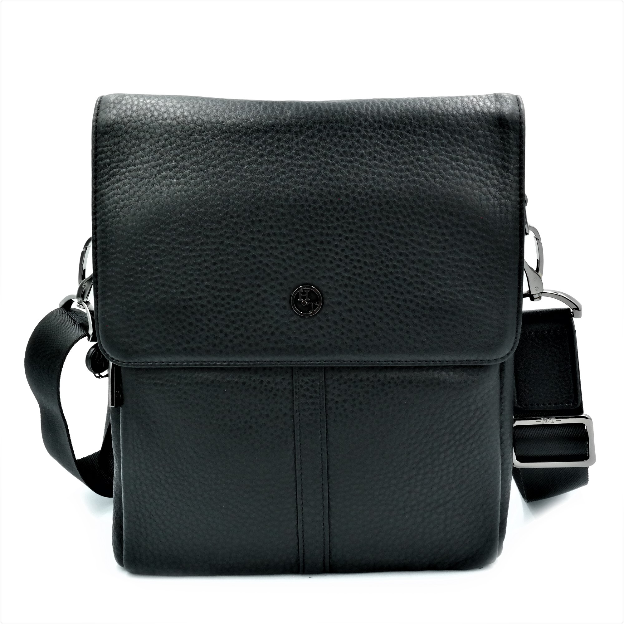 

Мужская кожаная сумка HT Чёрного цвета 5387-3